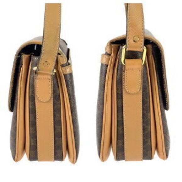 Celine Macadam brown leather shoulder bag - Picture 8 of 10